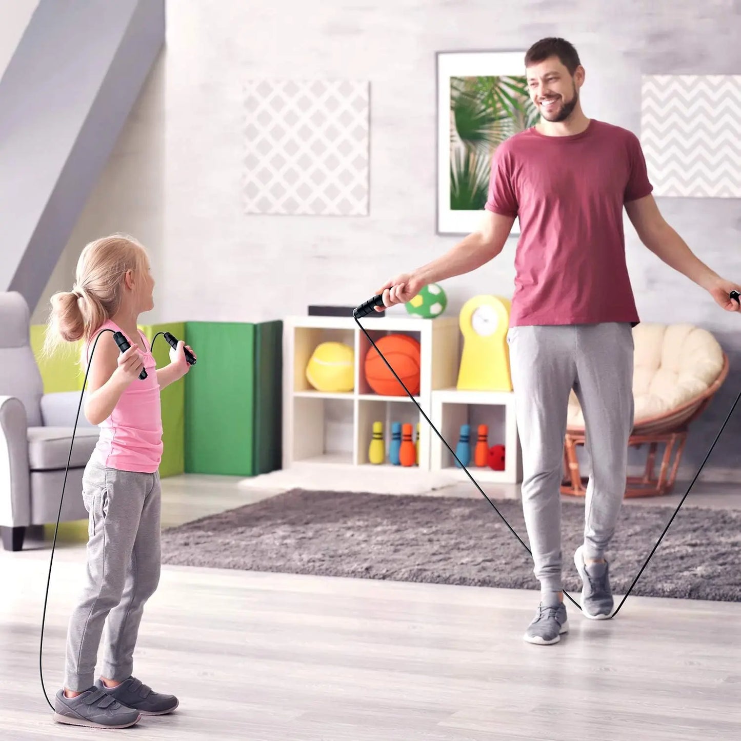 Adjustable Speed Jump Rope – Tangle-Free Fitness Rope SportsWay